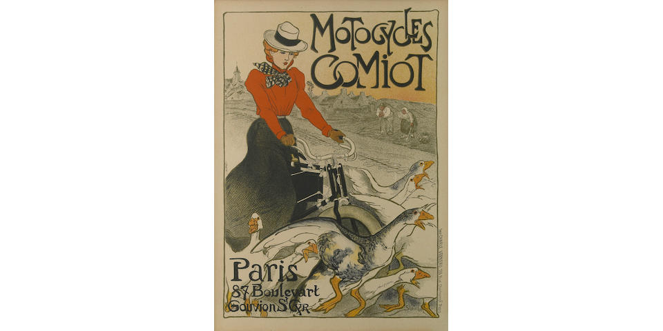 Th&#233;ophile Alexandre Steinlen (Swiss/French, 1859-1923); Motocycles Comiot, from Le Ma&#238;tres de l'Affiche;