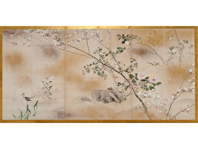 Kishi Chikudo (1826-1897) Birds and Flowers of the Four Seasons