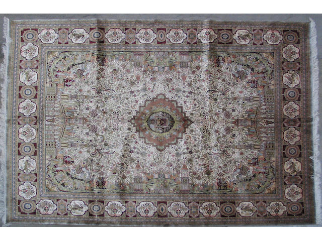 A Kashan style rug size approximately 8ft. x 10ft.