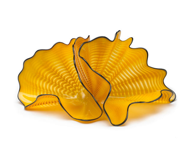 Dale Chihuly (American, born 1941) Radiant Persian Pair, 2003 (2) 8 x 11 x 10in  height with base 9 1/4in