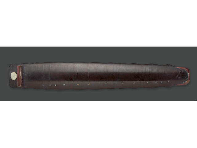 An inscribed black lacquered wood qin Late Ming/Early Qing Dynasty