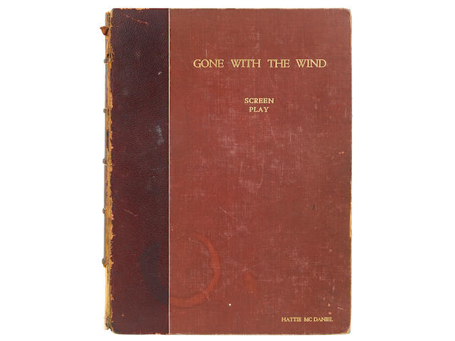 A Hattie McDaniel owned 'presentation copy' script signed and gifted to her by David O. Selznick from "Gone With The Wind"
