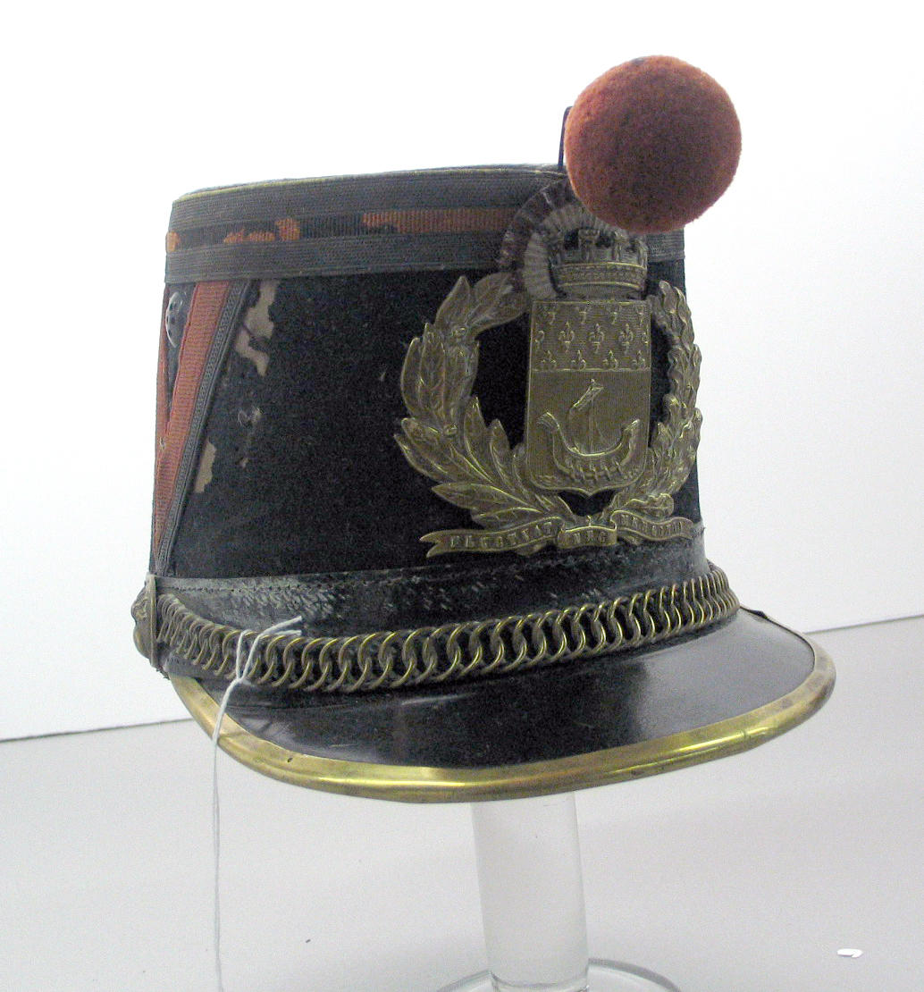 A French Model 1872 officer's shako of the Republican Guard