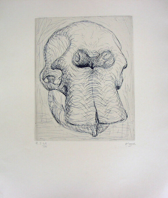 Bonhams Henry Moore Elephant Skull Plate I From Elephant Skull Album bonhams-henry-moore-elephant-skull-plate-i-from-elephant-skull-album