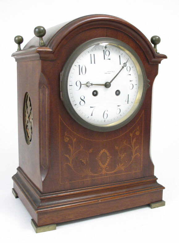 Bonhams : A Sheraton Revival mahogany mantel clock