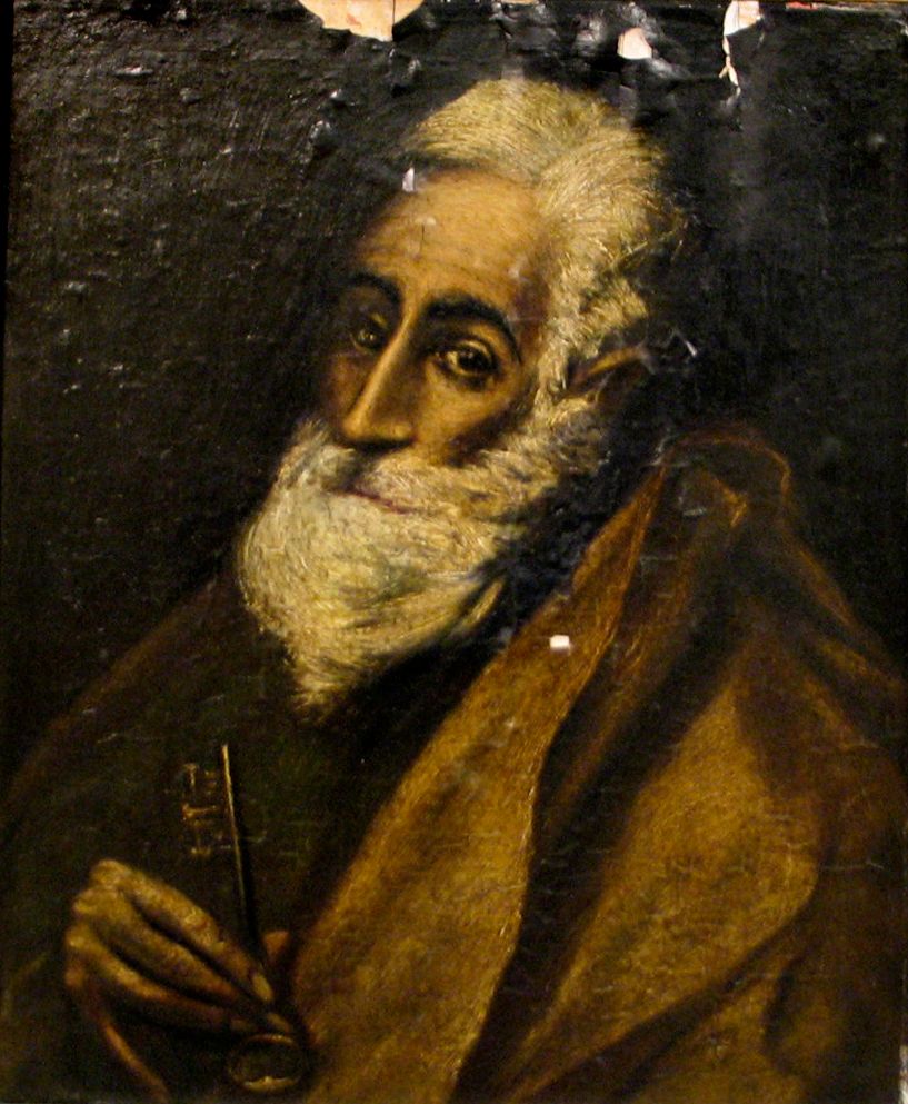 Portrait of an Elderly Man Holding a Pipe