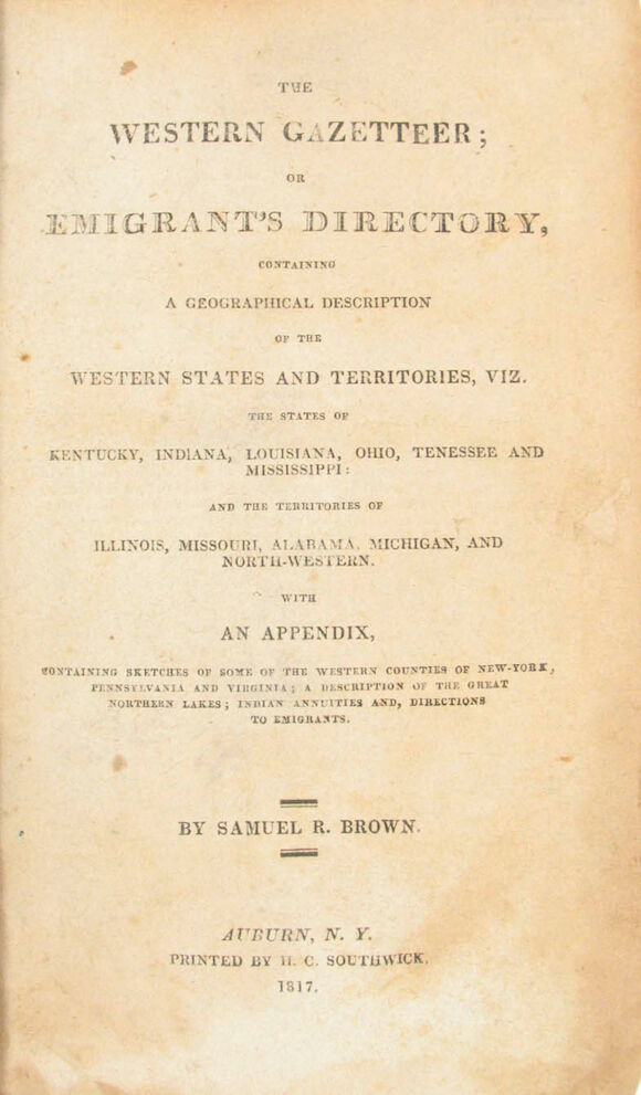 Bonhams : BROWN, SAMUEL R. 1775-1817.