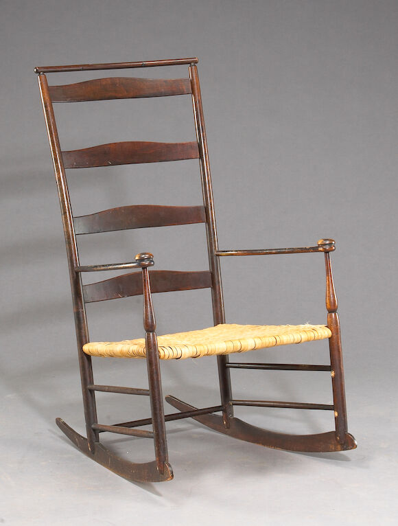 Bonhams : A Shaker ladder back rocker