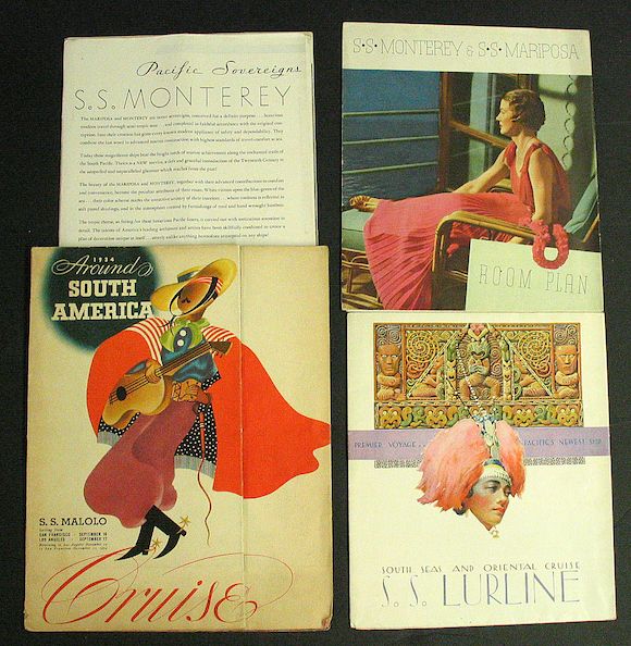 Bonhams : A large collection of ephemera from the Matson Line Qty
