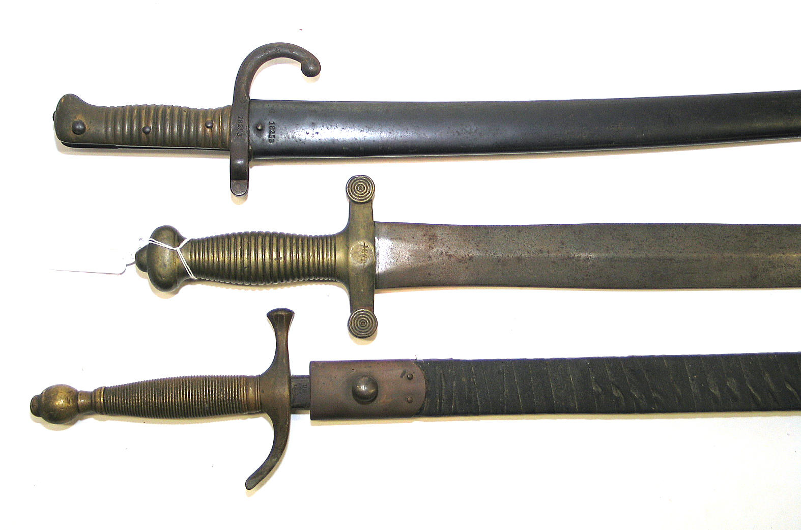 A lot of three edged weapons