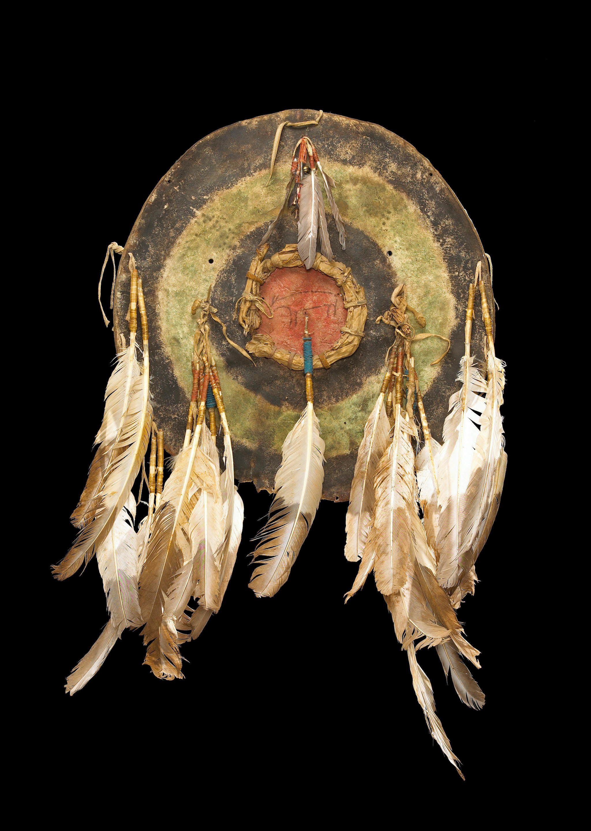 Bonhams A pair of Kiowa beaded hightop moccasins