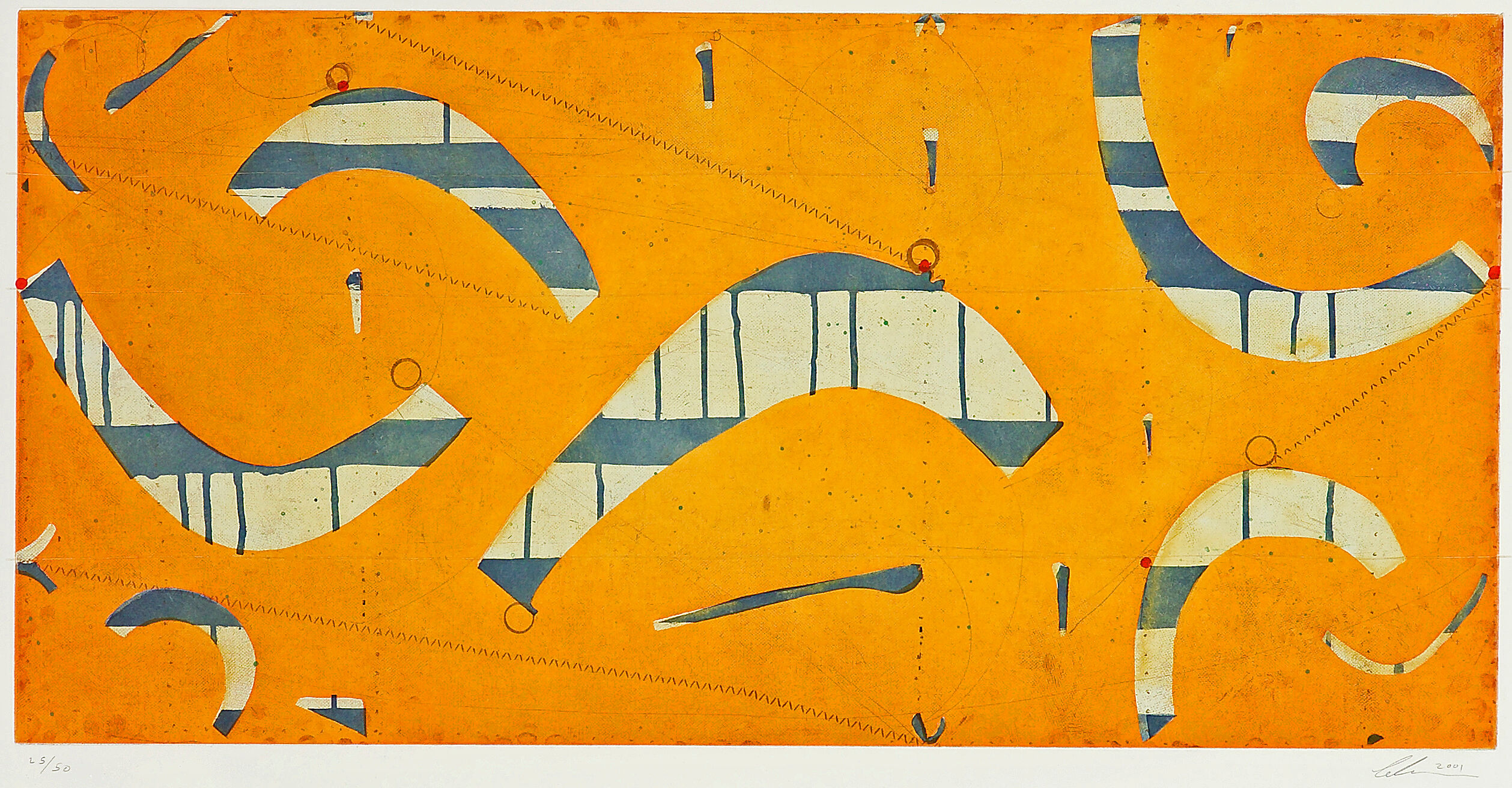 Seven String Etching, No. 3