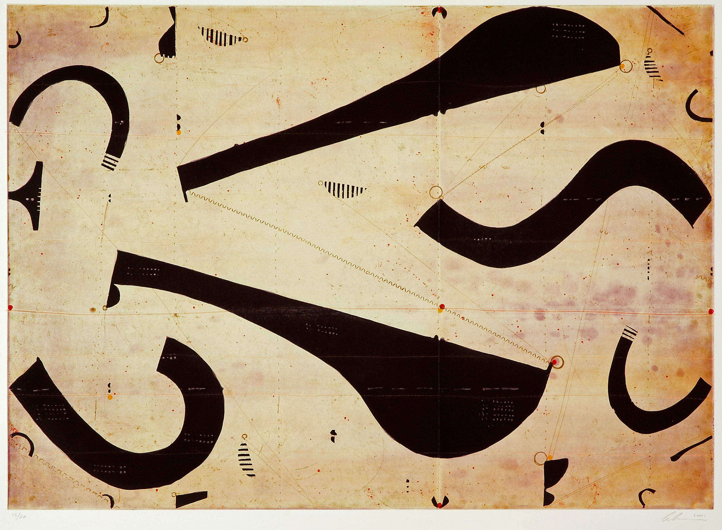 Seven String Etching, No. 1
