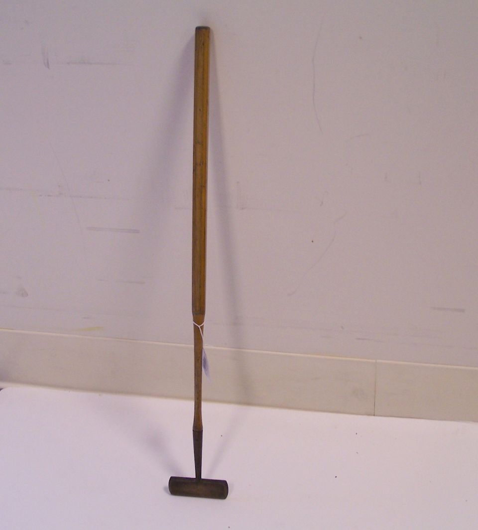 Bonhams A very rare patented gunmetal croquet style putter with