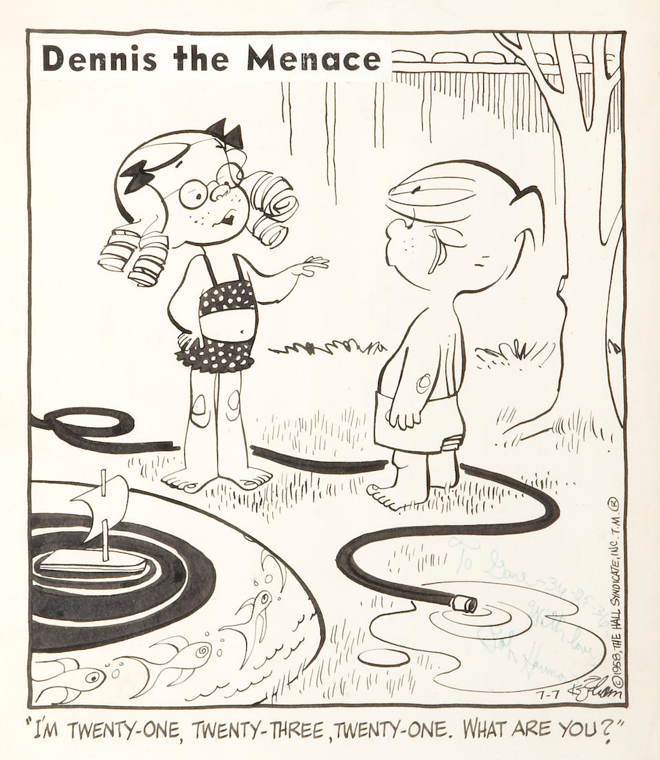 Bonhams Hank Ketcham Original Artwork For Two Dennis The Menace 3924