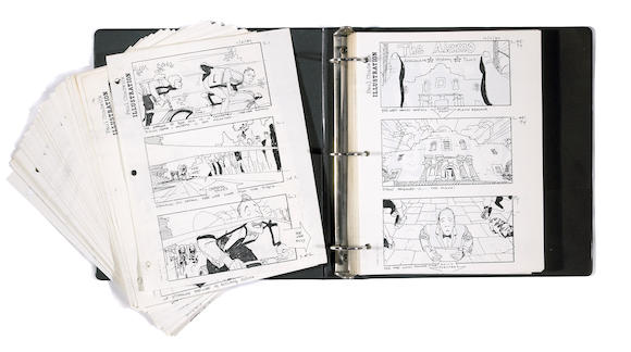 Bonhams : A binder of storyboards from Pee-wee's Big Adventure