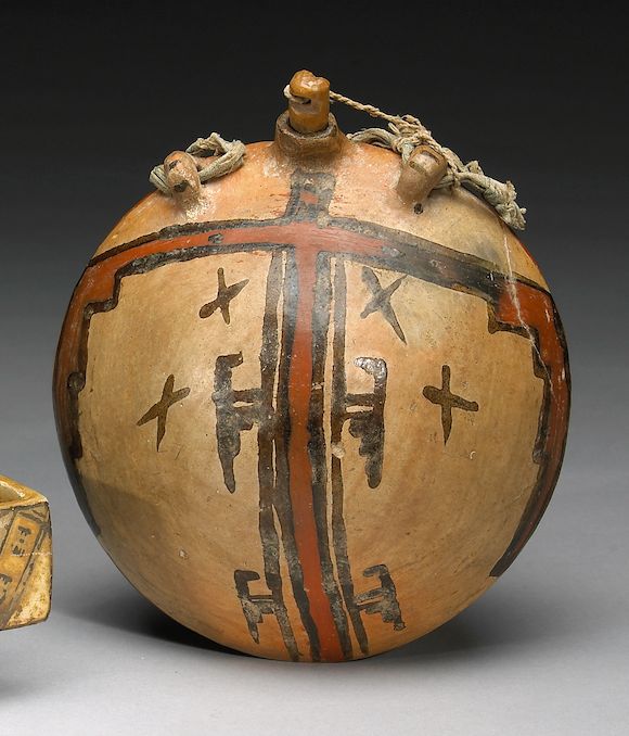 Bonhams : A Rio Grande glazeware polychrome canteen