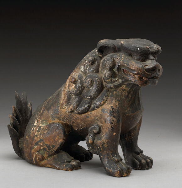 Kom Inu Bonhams : A lacquered wood koma inu Early Edo Period