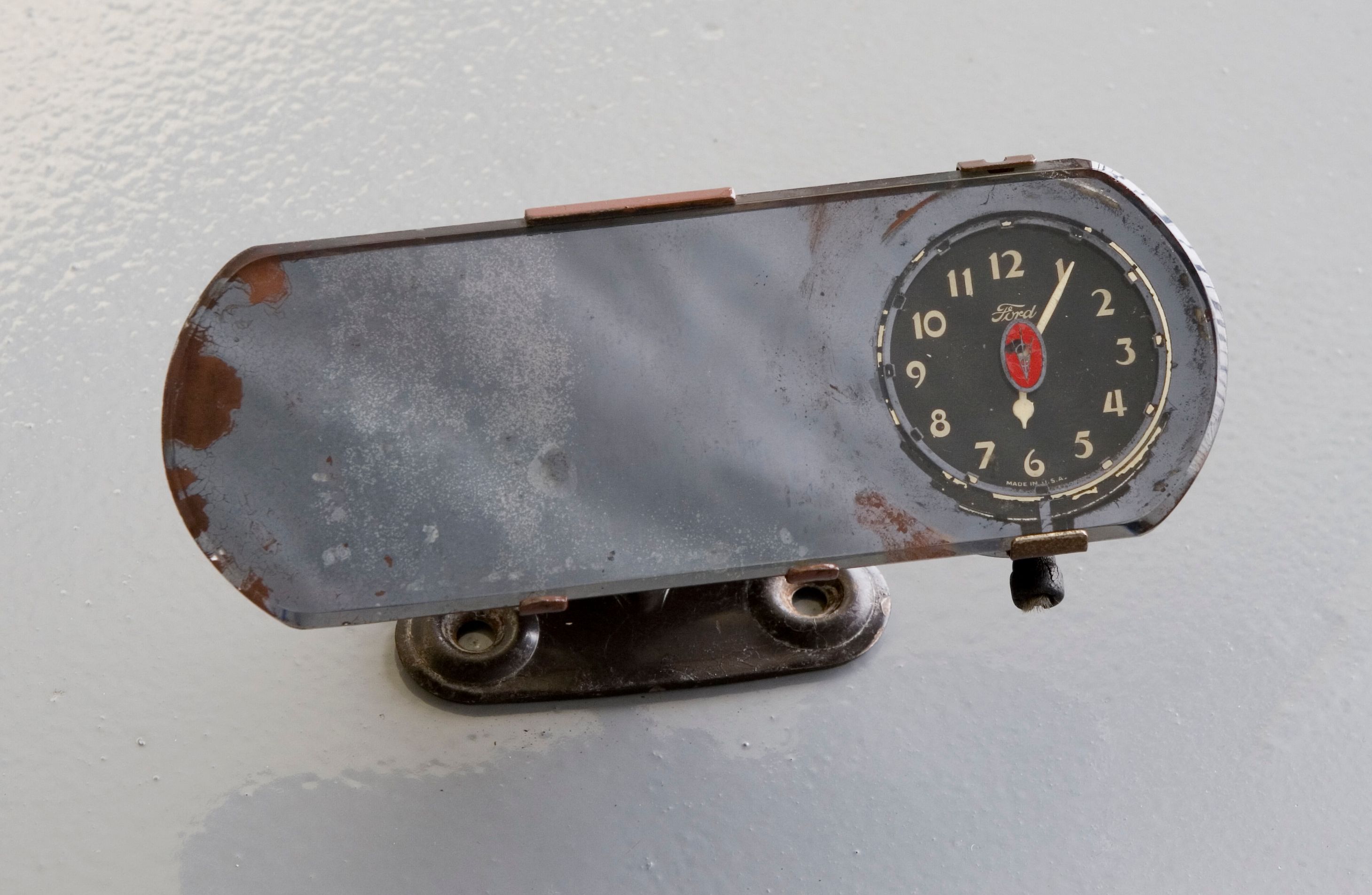 A rare 19351936 Ford stringpull clock mirror, auctions & price archive