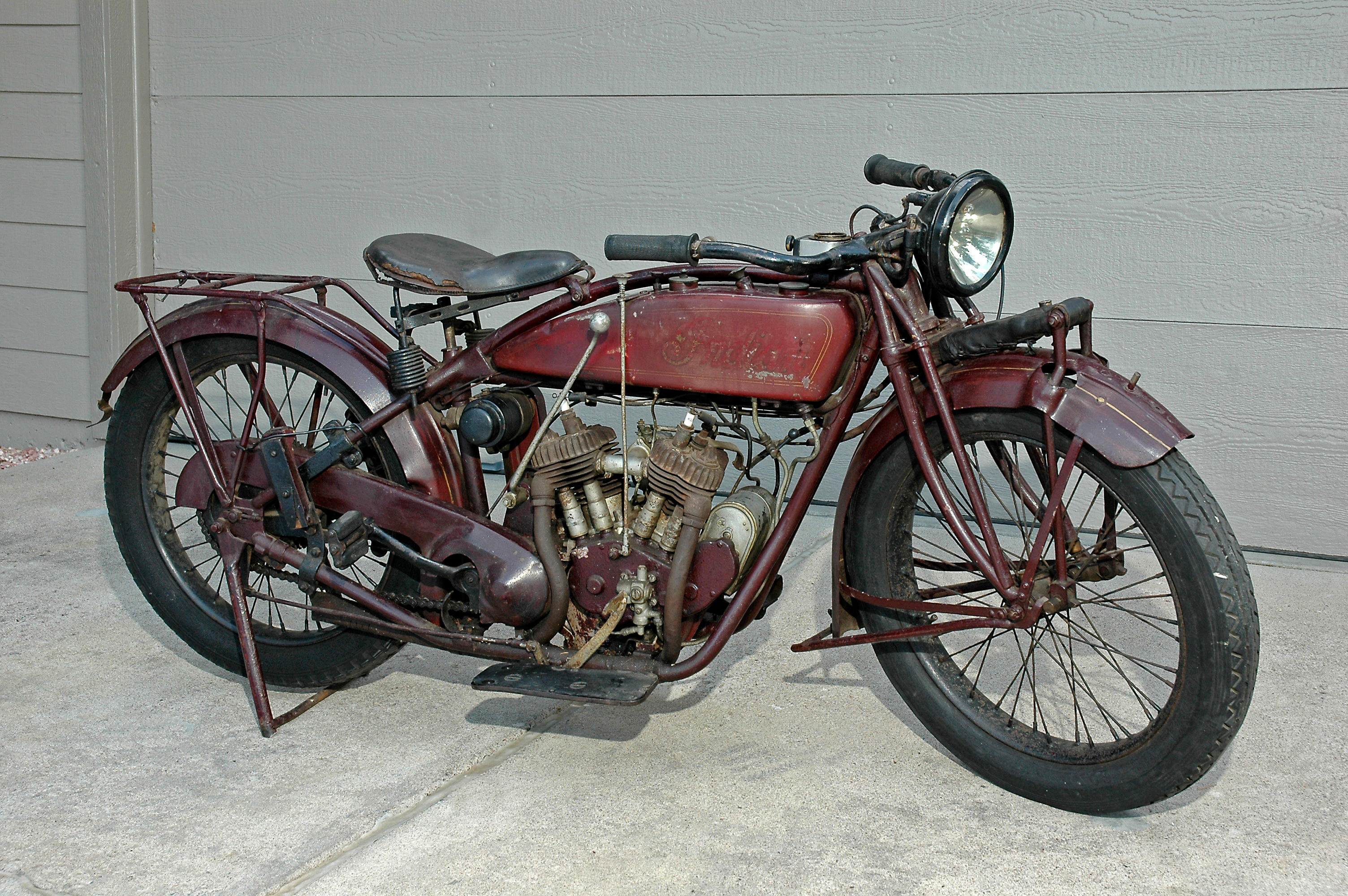 From the Woodrow C. Carson Estate 1923 Indian 37ci Scout Frame no. 53V669