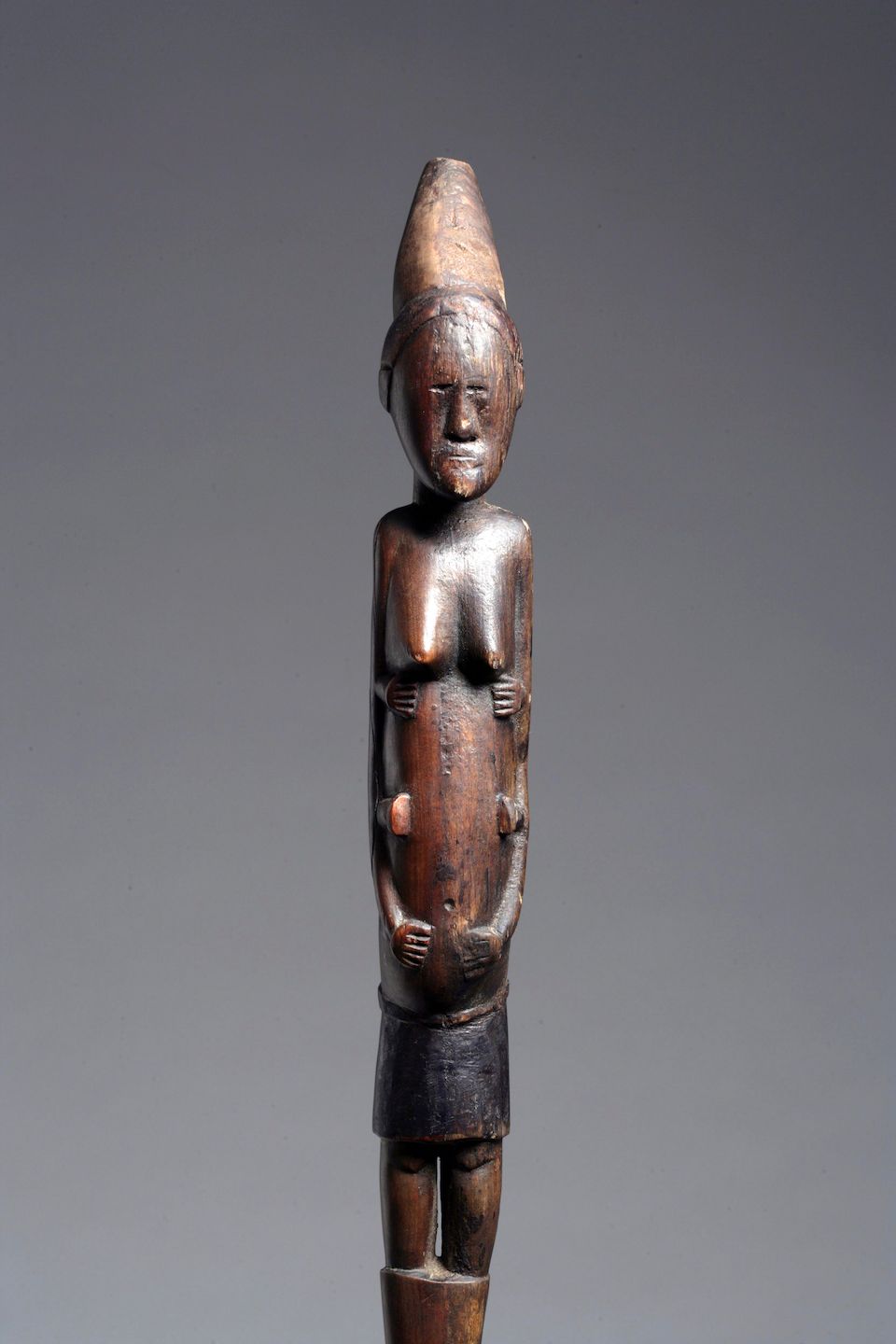 Bonhams A fine Zulu maternity staff by the "Baboon Master"