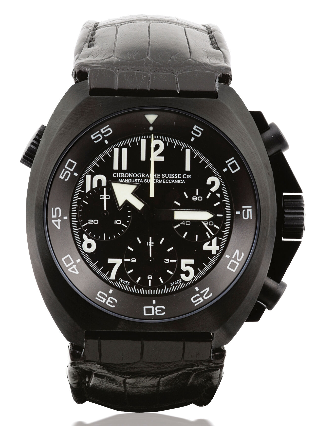 Chronographe Suisse Cie. A fine PVD automatic chronograph oversi