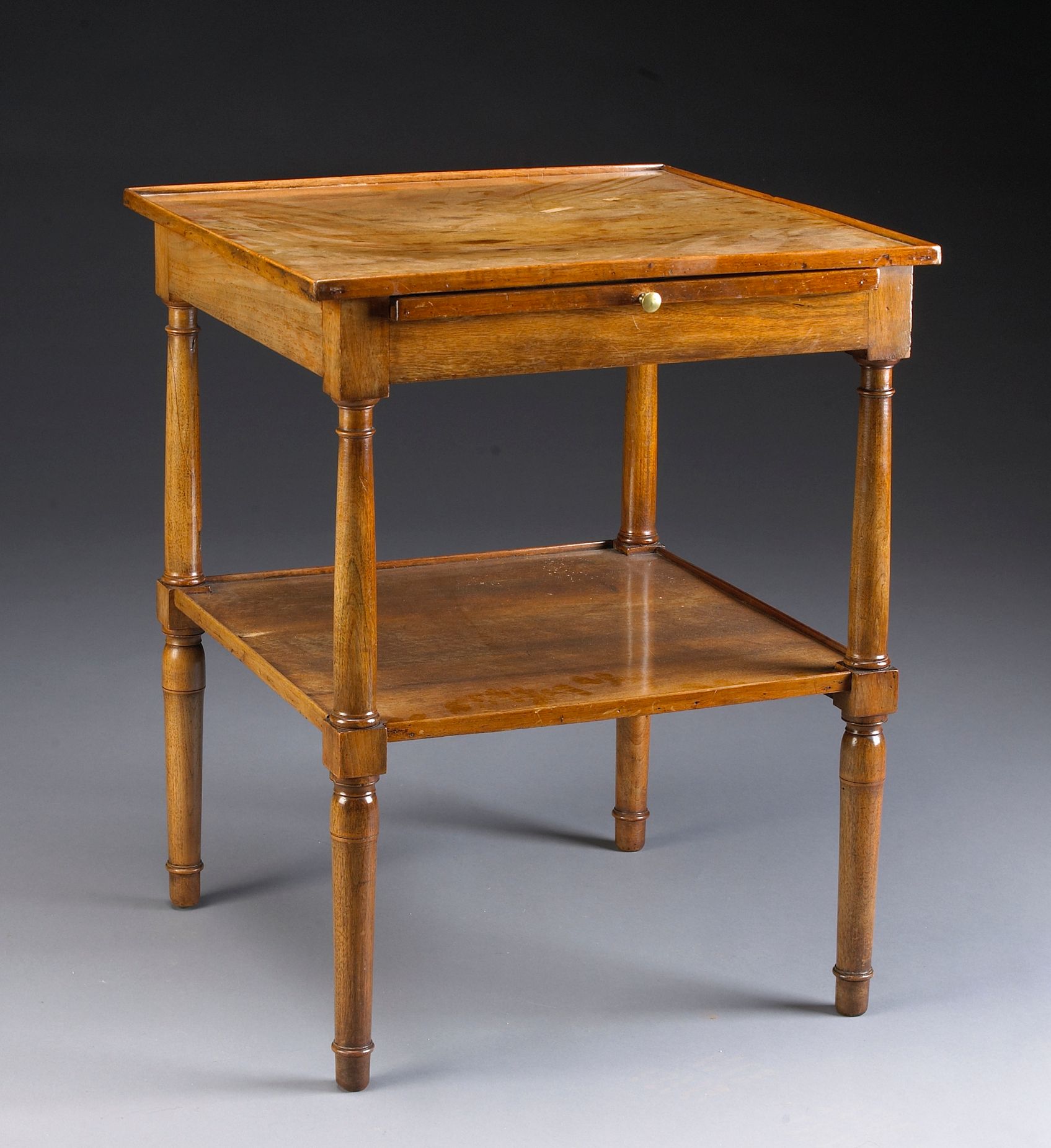 A Directoire walnut side table