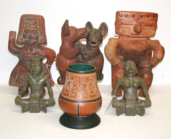 Bonhams : A grouping of contemporary pre-Columbian style figures and ...