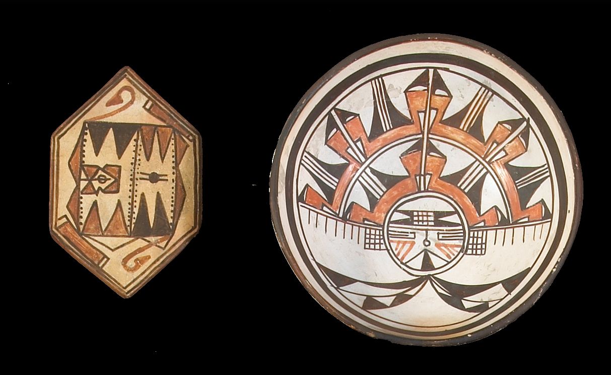 Two Hopi polychrome items