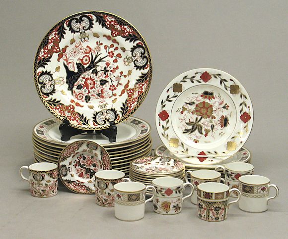 Bonhams : A group of Royal Crown Derby bone china in five different ...