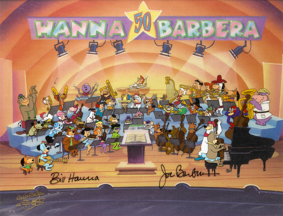 Bonhams : A Hanna Barbera celluloid celebrating their 50th anniversary