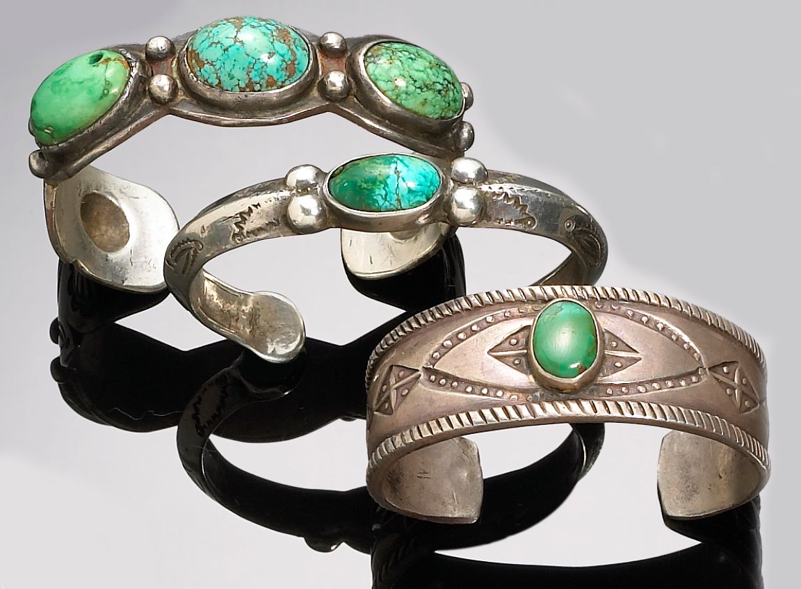 Three Navajo bracelets