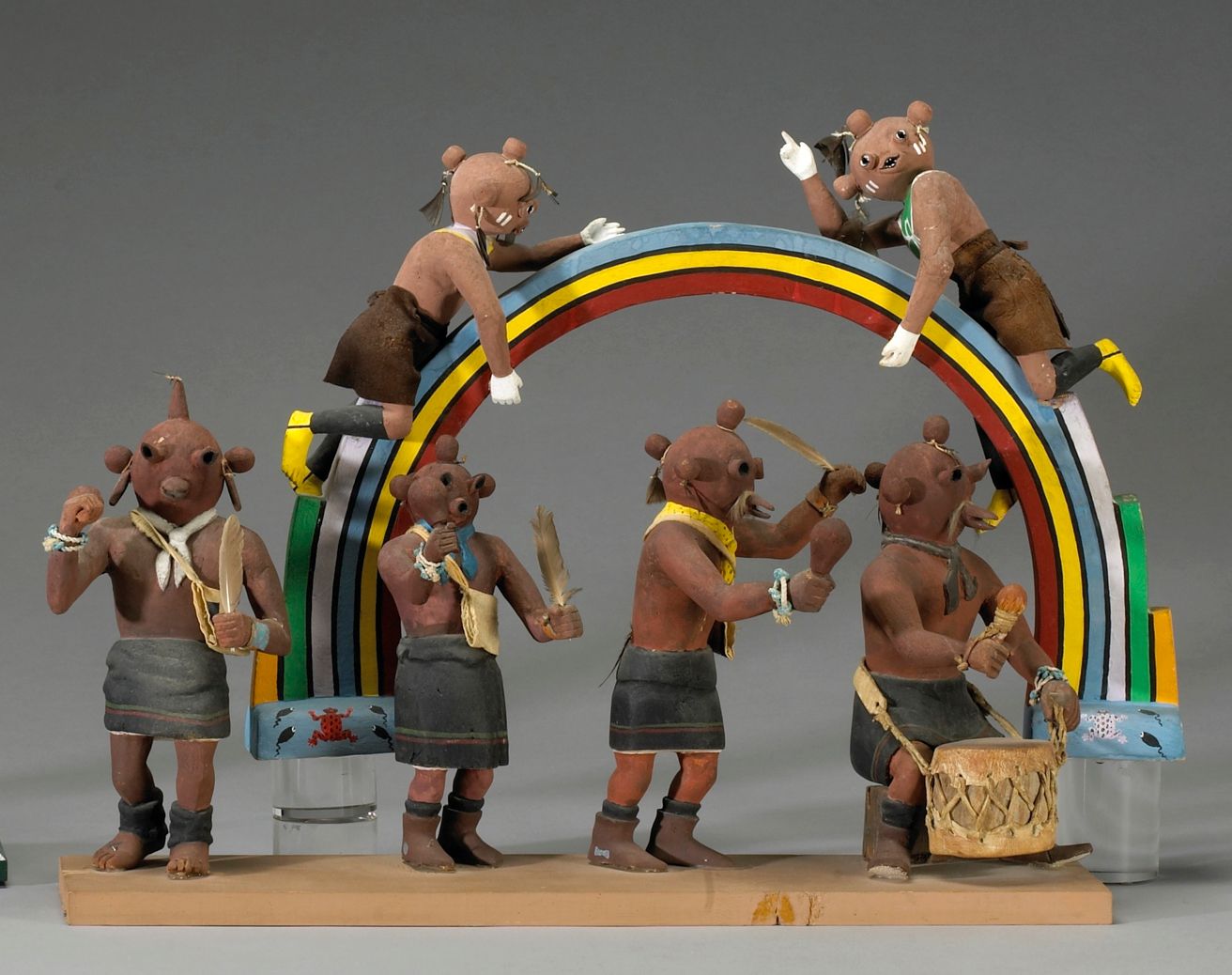 Two Mudhead kachina tableaus