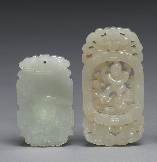 Two jade pendants