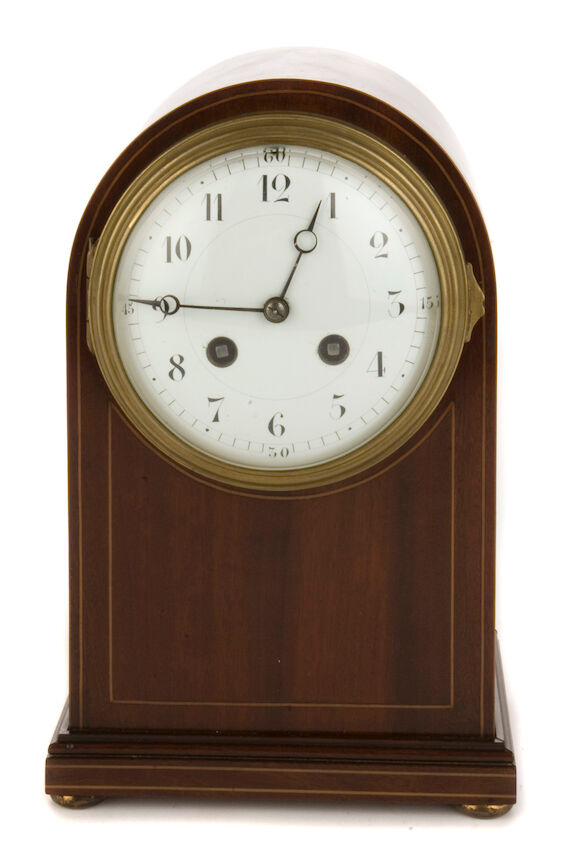 Monaghan Clock Bonhams : A George III style inlaid mahogany mantel clock