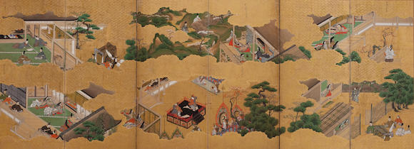 Bonhams : ANONYMOUS, 18TH CENTURY Scenes from The Tale of Genji