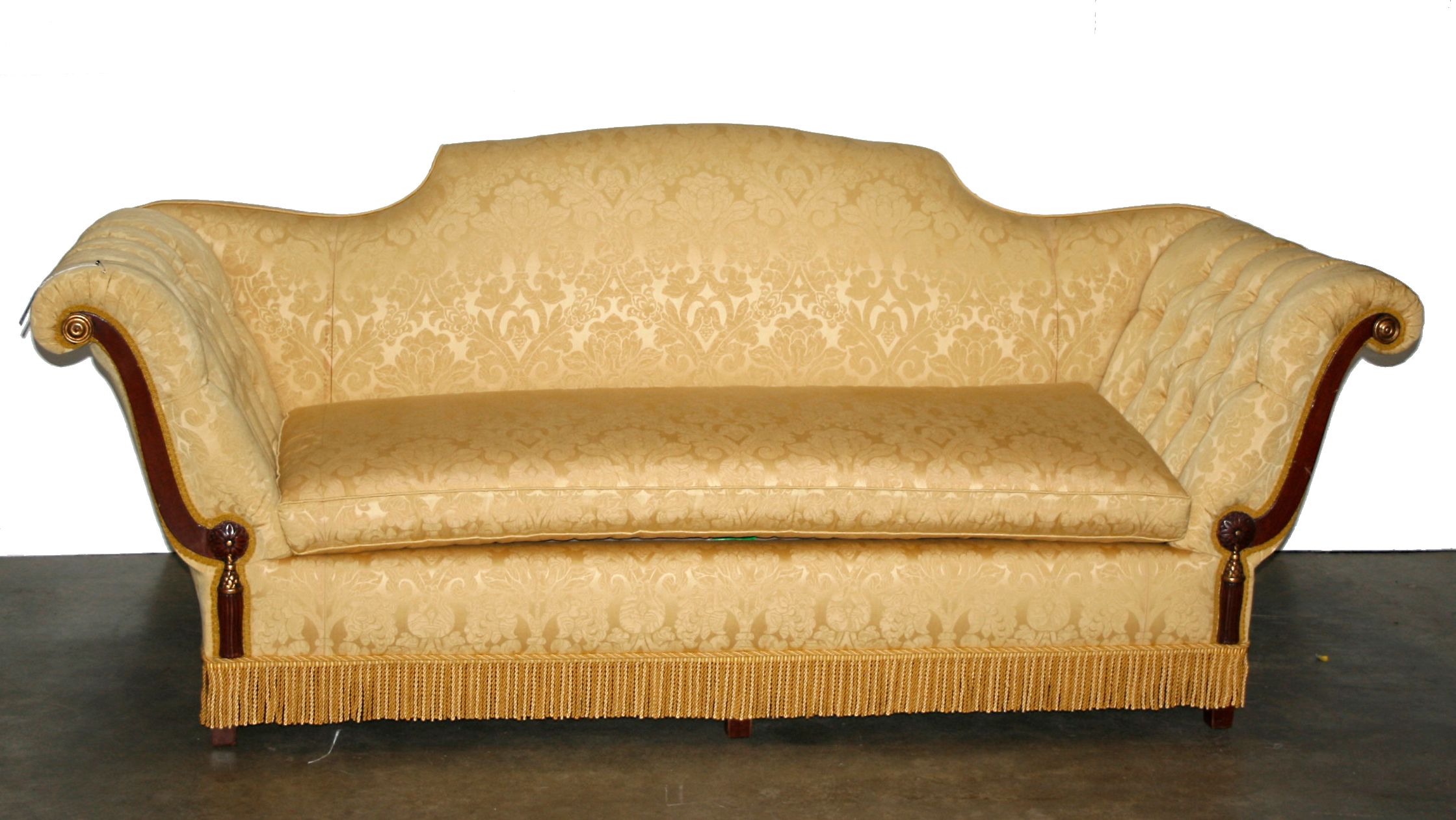 A Classical style upholstered settee