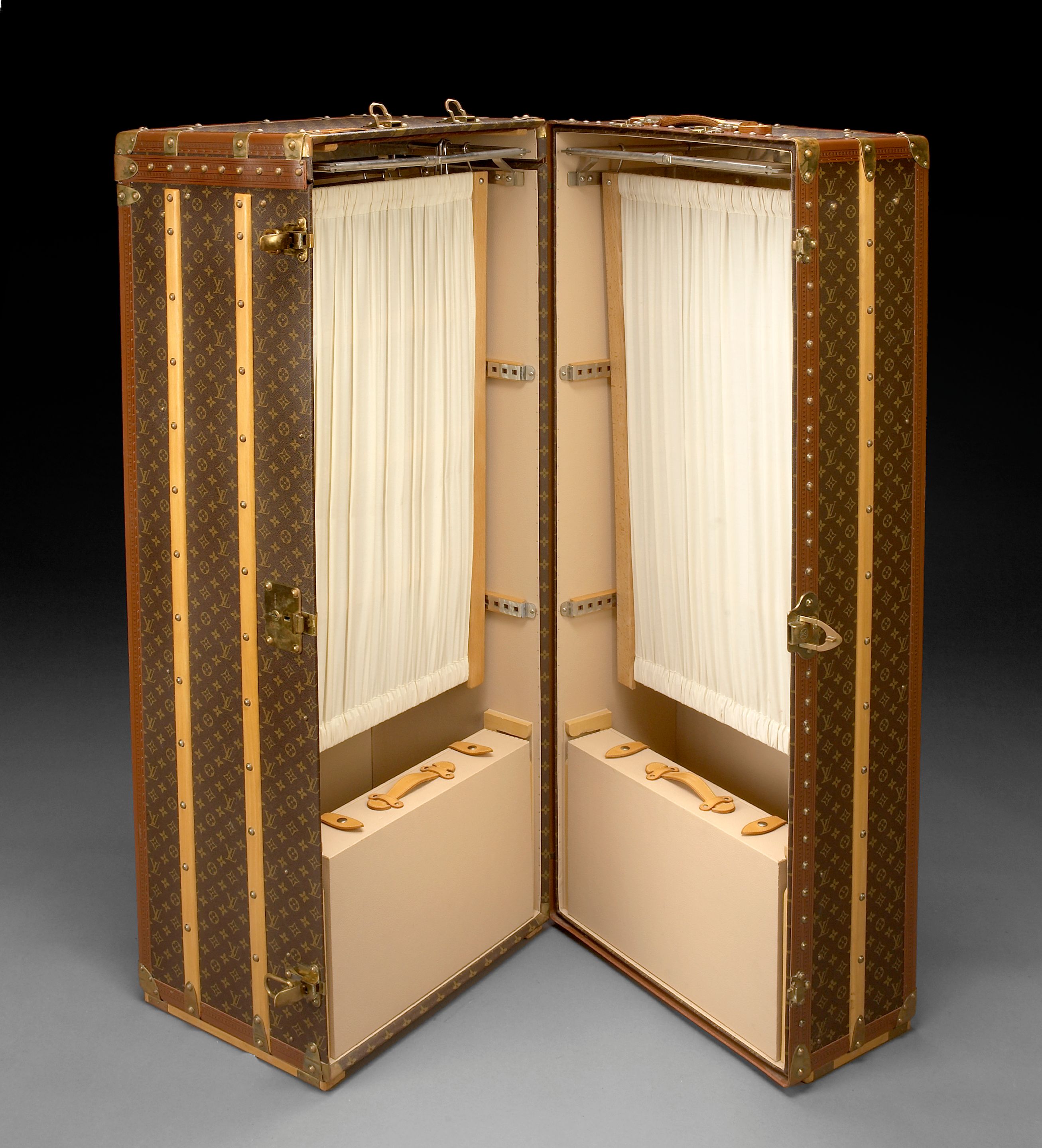 A large Louis Vuitton trunk