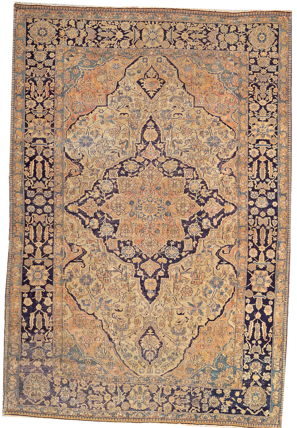 Bonhams A Mohtasham Kashan Rug Central Persia Size Approximately 4ft 6in X 6ft 9in