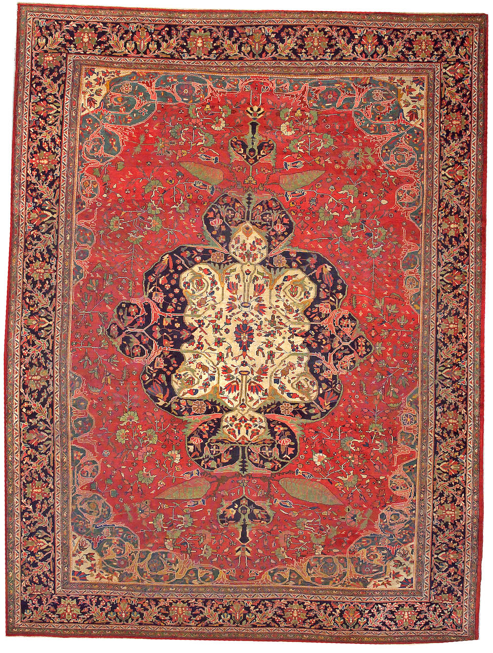Bonhams A Fereghan Sarouk Rug Central Persia Size Approximately 10ft 2in X 13ft 6in