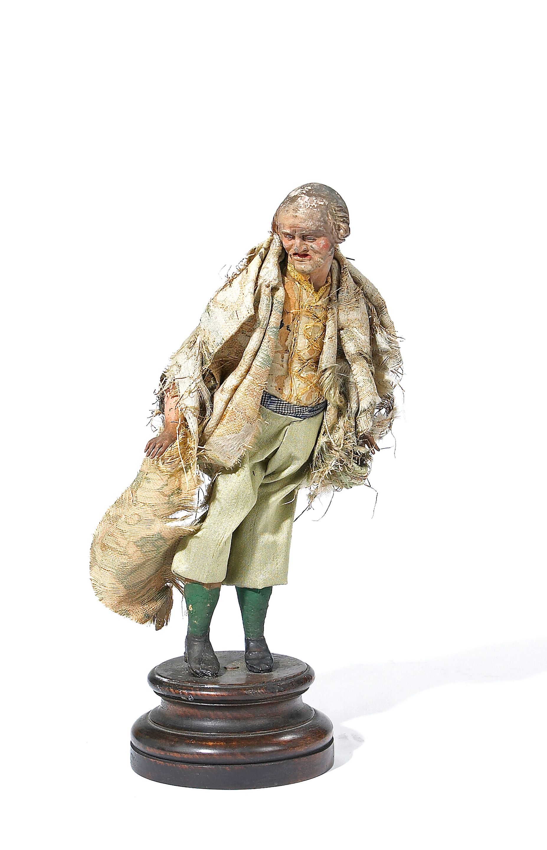 Bonhams : An Italian crèche figure of an old man 19th century