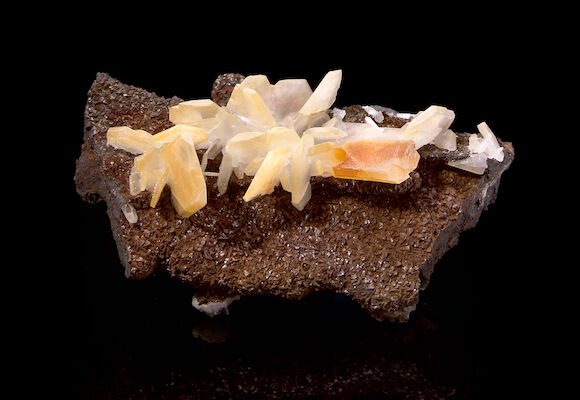 Bonhams : Barite and Ankerite Crystals on matrix