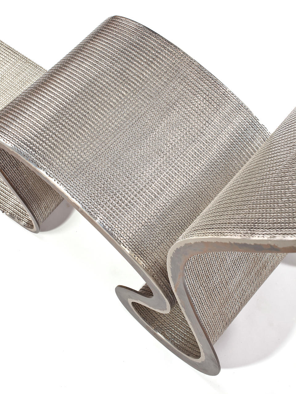 Bonhams A rare Ron Arad woven stainless steel mesh and 