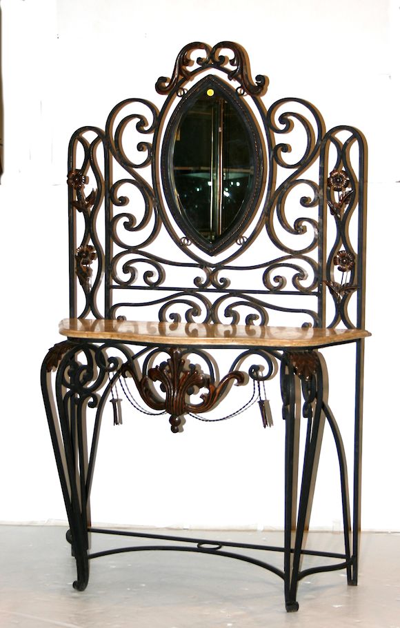 Bonhams : A Rococo style tole and wrought iron vanity