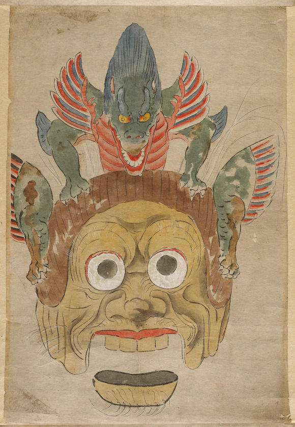 Bonhams : Various artists (Edo Period) Bugaku masks