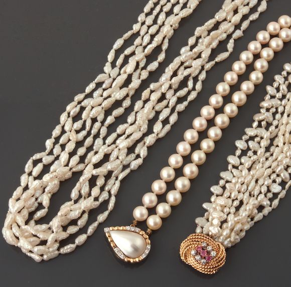 Bonhams A collection of cultured pearl jewelry