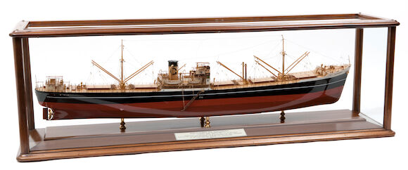 Single Stack Steam Freighter Bonhams : A shipbuilders' model of the single screw freighter S.S ...