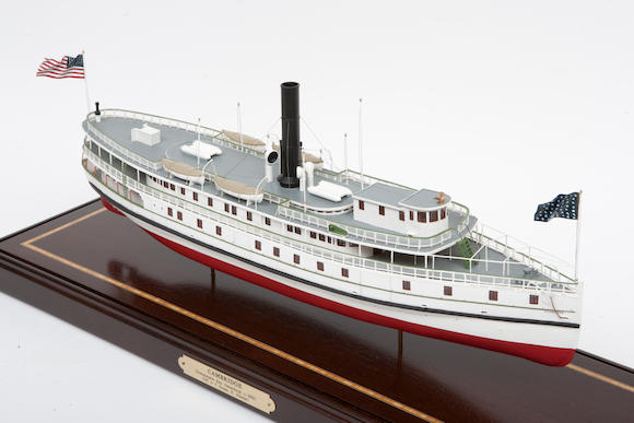 Bonhams : A scale model of the passenger steamer Cambridge The hull in ...