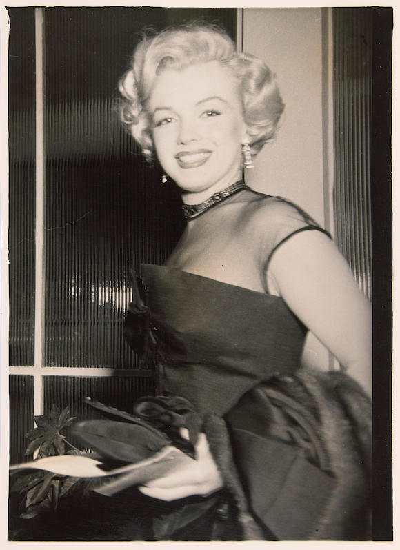 Bonhams : A Marilyn Monroe rare black and white photograph, circa 1951