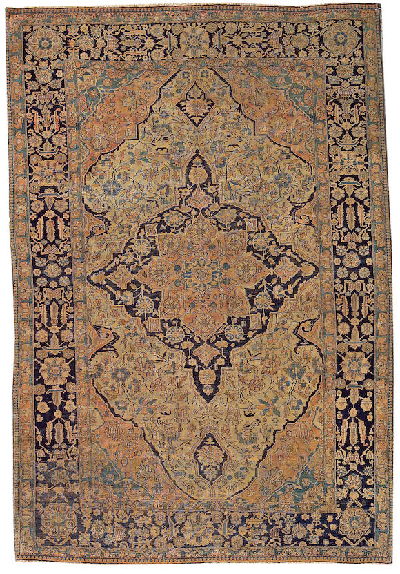 Bonhams A Mohtasham Kashan Rug Central Persia Size Approximately 4ft 6in X 6ft 9in